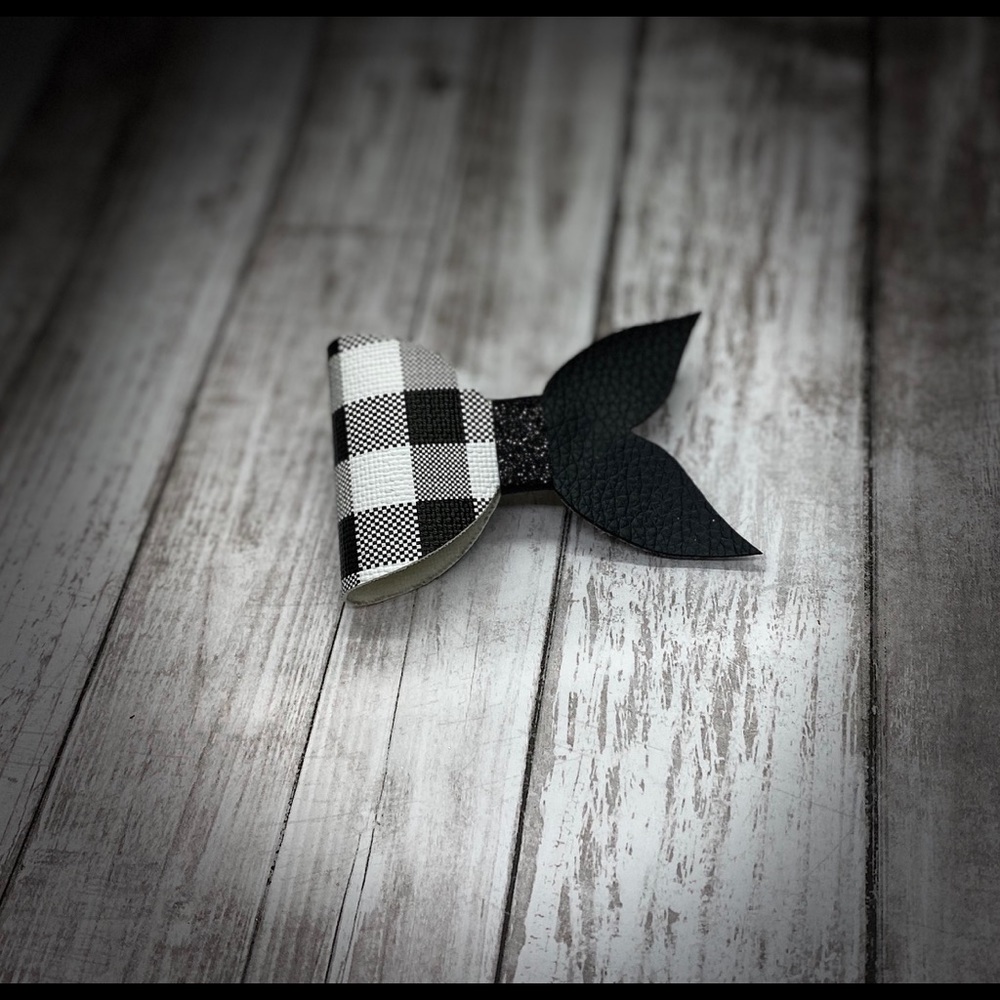 Faux Leather Hair Bows
